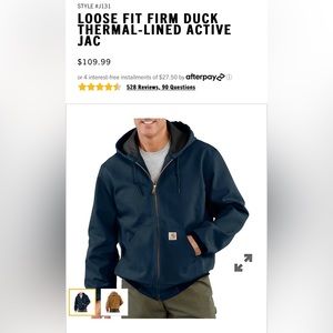 Mens Carhartt Jacket